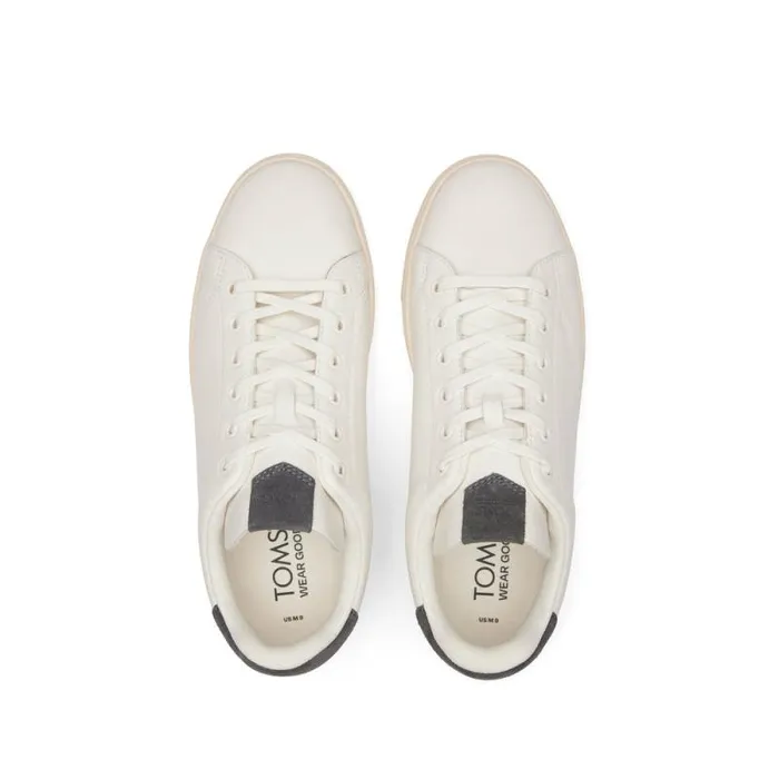 Toms Dress Casual TRVL LITE LaceUp Sneaker Porcelain Grey Leather 8211 Men Toms Dress Casual TRVL LITE LaceUp Sneaker Porcelain Grey Leather 8211 Men