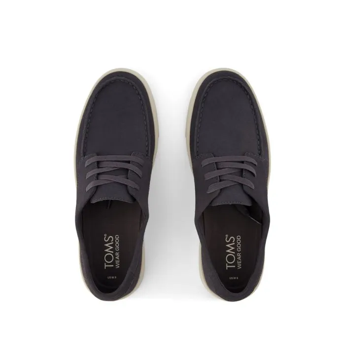 Toms Dress Casual TRVL LITE London Loafer Dark Grey Suede 8211 Men