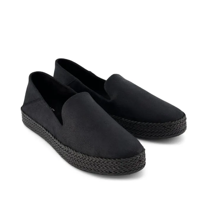 Toms Espadrilles Carolina Espadrille Metallic Black Suede 8211 Women