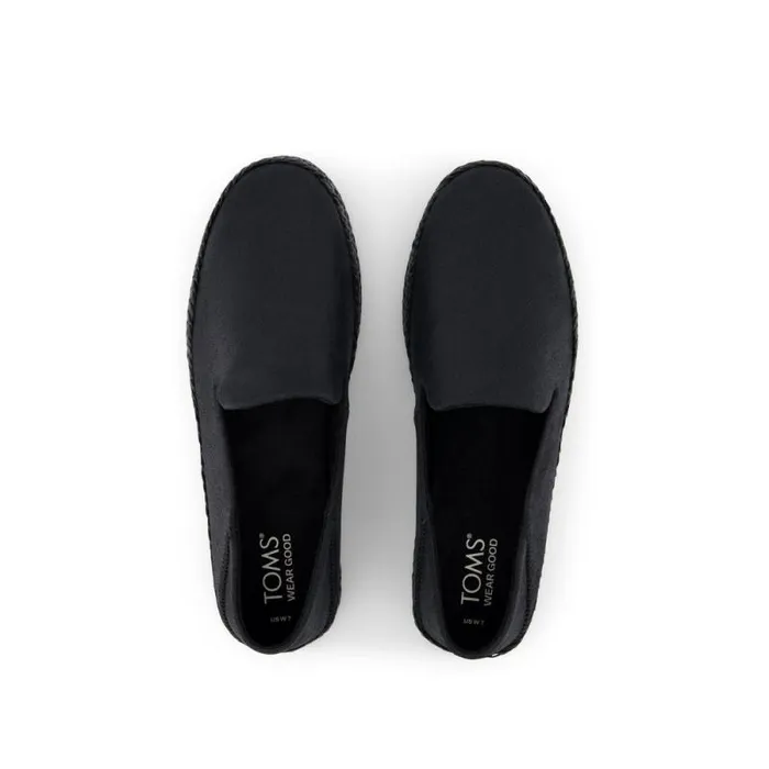 Toms Espadrilles Carolina Espadrille Metallic Black Suede 8211 Women