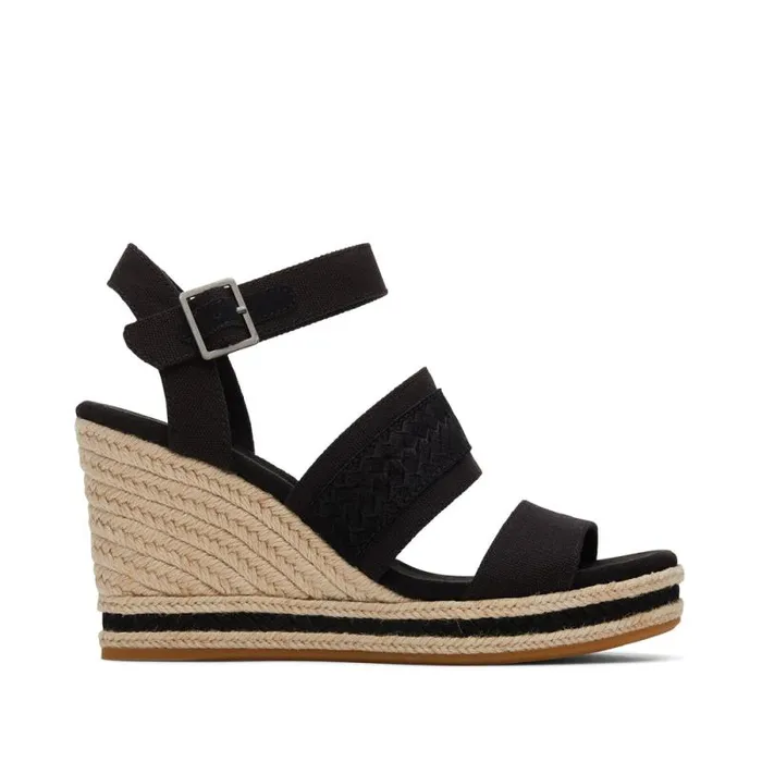 Toms Espadrilles Madelyn Braided Wedge Sandal Black 8211 Women