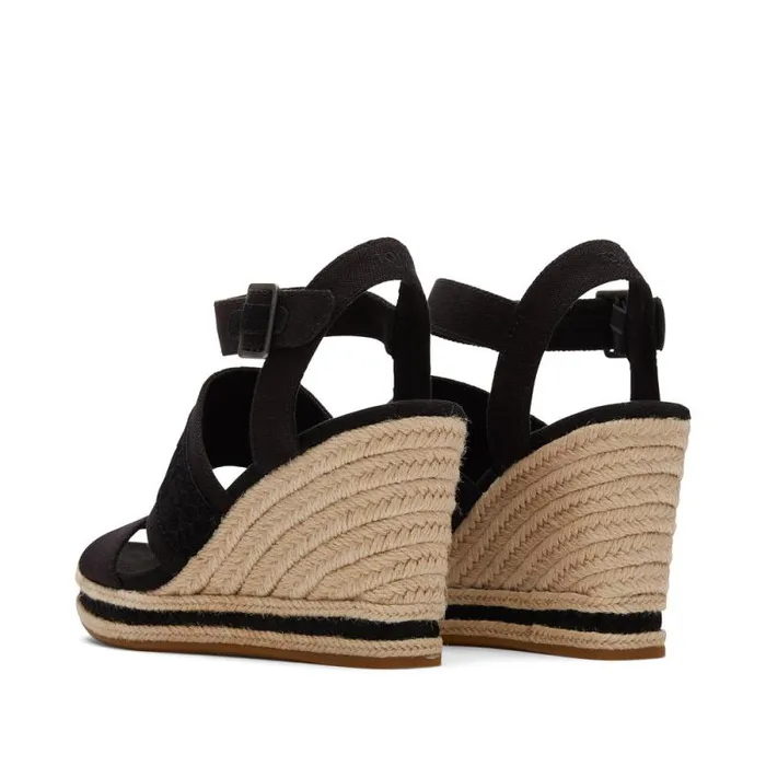 Toms Espadrilles Madelyn Braided Wedge Sandal Black 8211 Women Toms Espadrilles Madelyn Braided Wedge Sandal Black 8211 Women