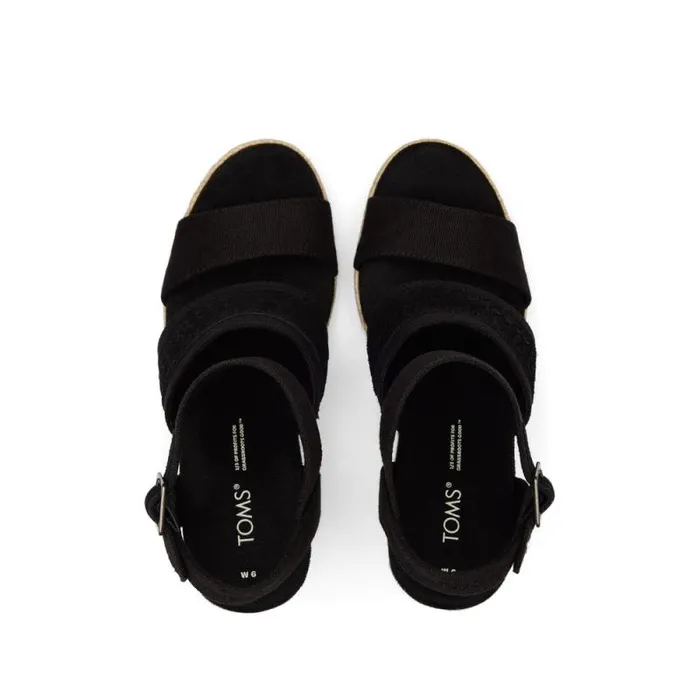 Toms Espadrilles Madelyn Braided Wedge Sandal Black 8211 Women Toms Espadrilles Madelyn Braided Wedge Sandal Black 8211 Women