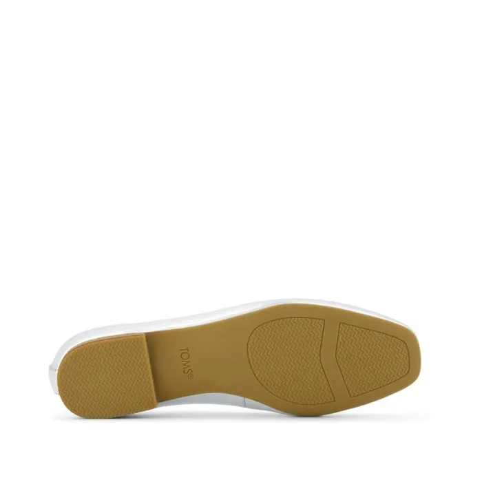 Toms Flats and Loafers Briella Flat Silver Metallic Leather 8211 Women Toms Flats and Loafers Briella Flat Silver Metallic Leather 8211 Women