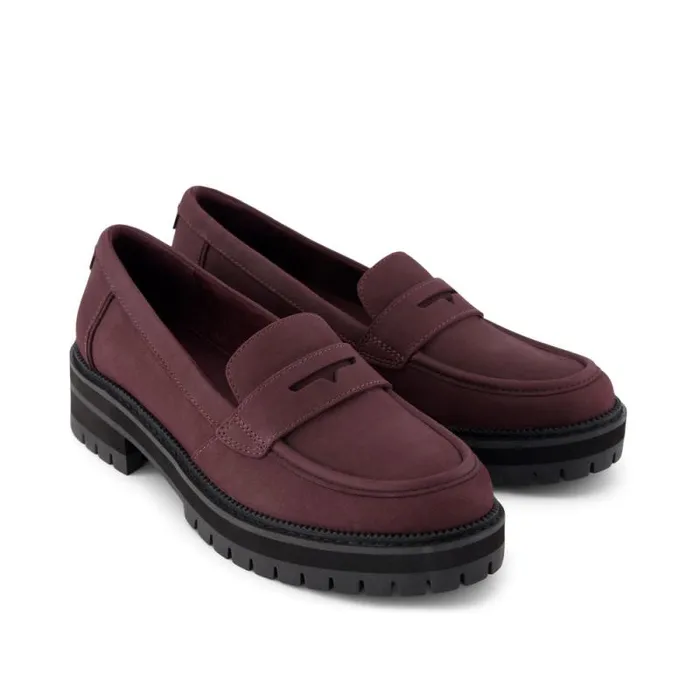 Toms Flats and Loafers Cara Loafer Blackberry Leather 8211 Women Toms Flats and Loafers Cara Loafer Blackberry Leather 8211 Women