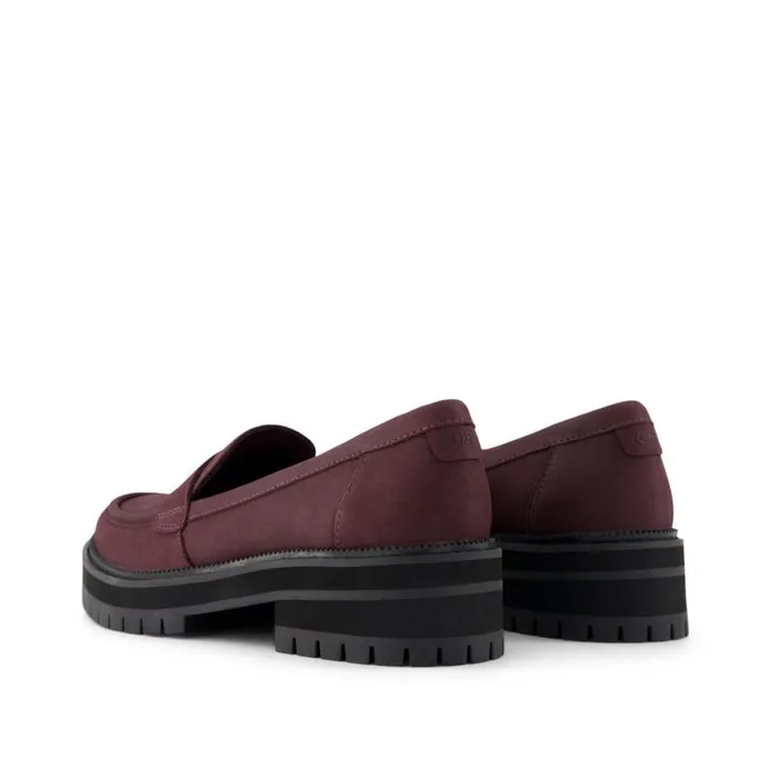Toms Flats and Loafers Cara Loafer Blackberry Leather 8211 Women Toms Flats and Loafers Cara Loafer Blackberry Leather 8211 Women