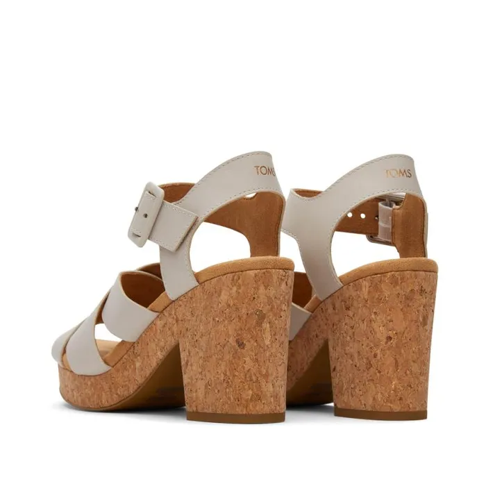 Toms Heels and Wedges Ava Sandal Putty Natural 8211 Women