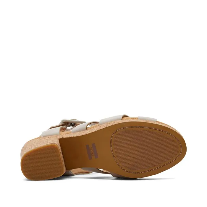 Toms Heels and Wedges Ava Sandal Putty Natural 8211 Women