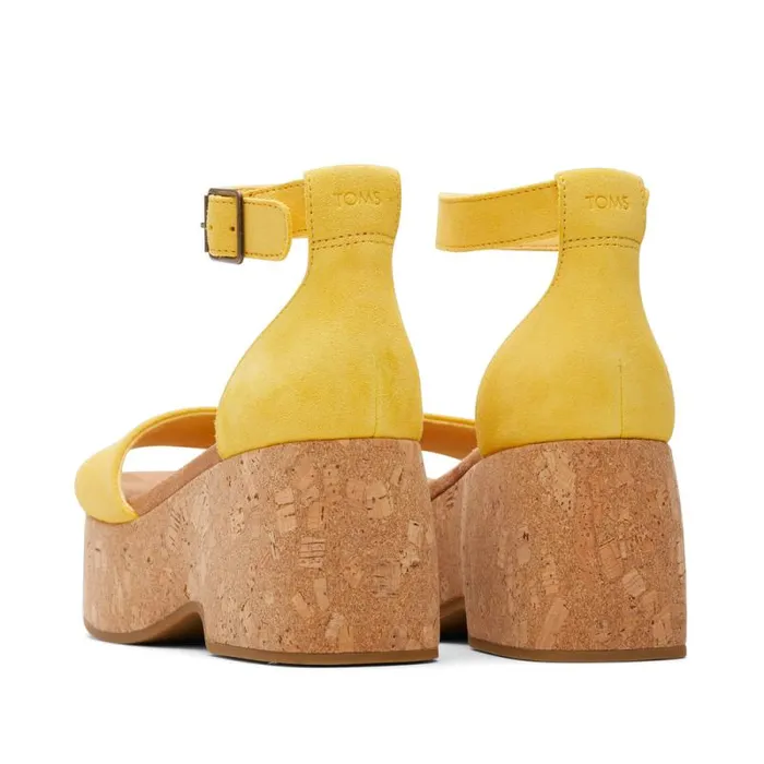Toms Heels and Wedges Laila Platform Cork Sandal Pineapple Yellow 8211 Women Toms Heels and Wedges Laila Platform Cork Sandal Pineapple Yellow 8211 Women