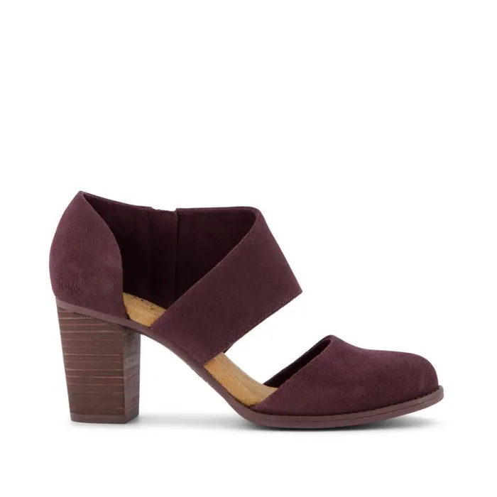 Toms Heels and Wedges Milan Closed Toe Heel Blackberry 8211 Women