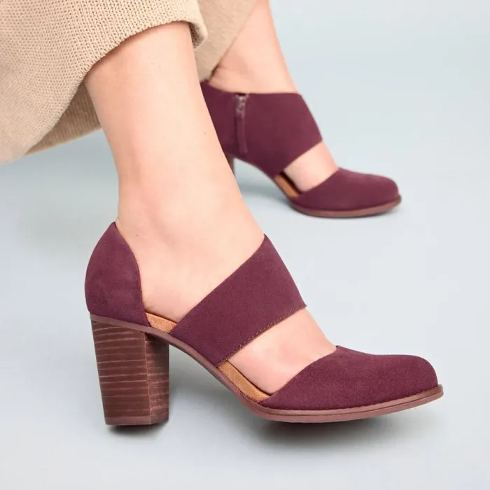 Toms Heels and Wedges Milan Closed Toe Heel Blackberry 8211 Women