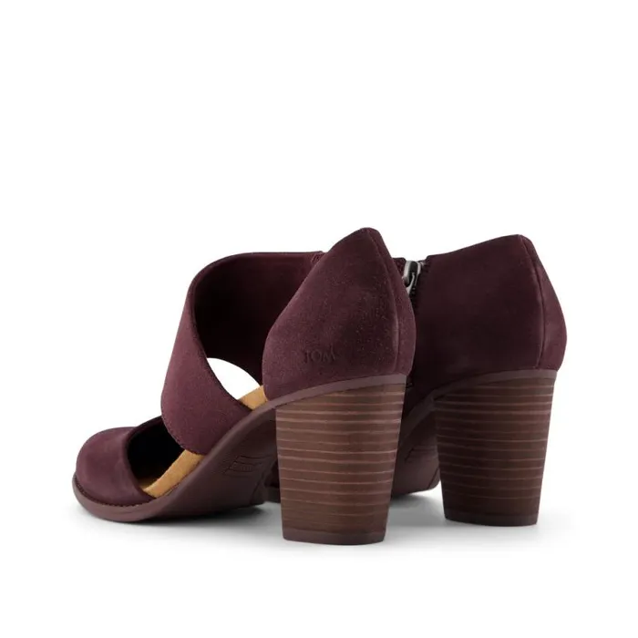 Toms Heels and Wedges Milan Closed Toe Heel Blackberry 8211 Women
