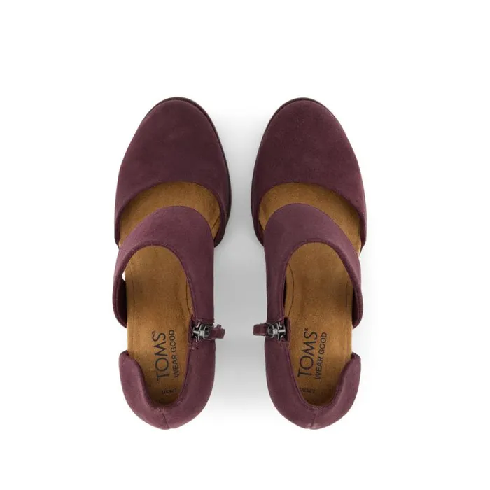 Toms Heels and Wedges Milan Closed Toe Heel Blackberry 8211 Women
