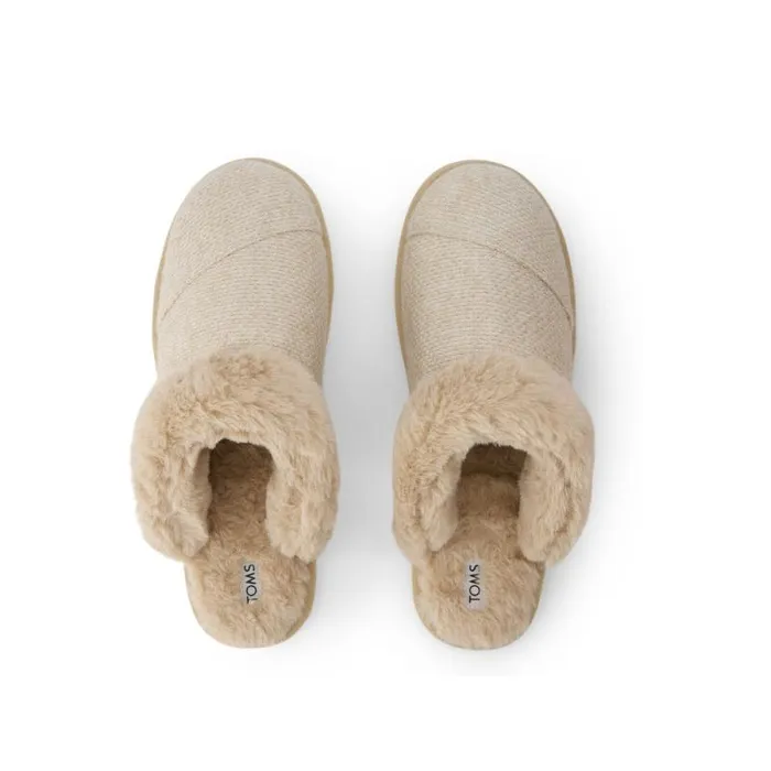 Toms Slippers Valerie Slipper Oatmeal Sparkle Knit 8211 Women