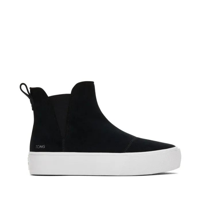 Toms Sneakers Fenix Platform Chelsea Sneaker Black Suede 8211 Women