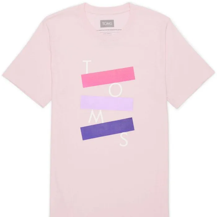 Toms Tees TOMS Logo Short Sleeve Crew Tee Pink 8211 Gear