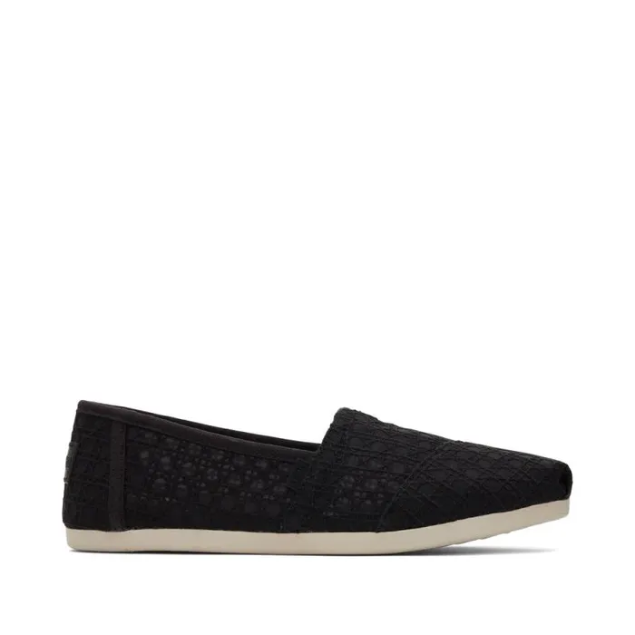 Toms TOMS Classics Alpargata Cloudbound Black Basket Weave Lace 8211 Women