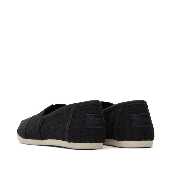 Toms TOMS Classics Alpargata Cloudbound Black Basket Weave Lace 8211 Women