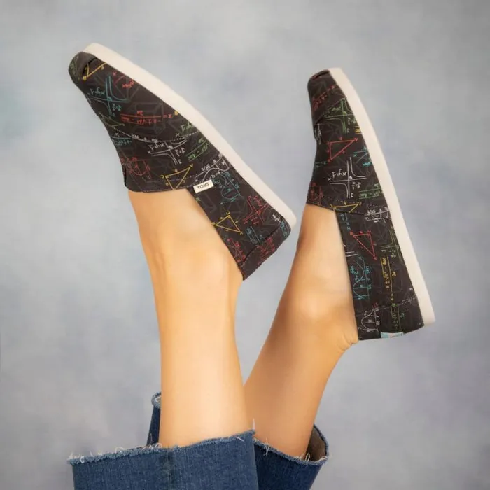 Toms TOMS Classics Alpargata Cloudbound Black With Math Print 8211 Women Toms TOMS Classics Alpargata Cloudbound Black With Math Print 8211 Women