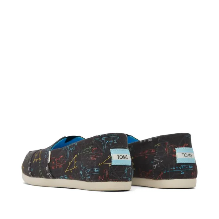 Toms TOMS Classics Alpargata Cloudbound Black With Math Print 8211 Women Toms TOMS Classics Alpargata Cloudbound Black With Math Print 8211 Women