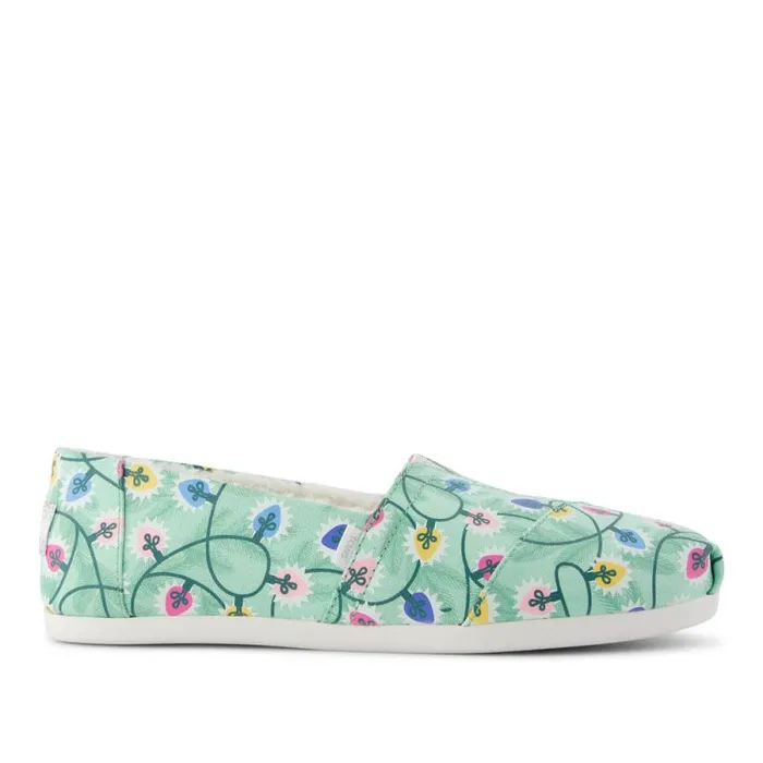 Toms TOMS Classics Alpargata Cloudbound Cozy Wintergreen Glow In The Dark Tree Lights 8211 Women