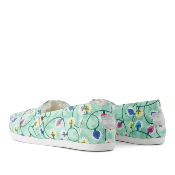 Toms TOMS Classics Alpargata Cloudbound Cozy Wintergreen Glow In The Dark Tree Lights 8211 Women