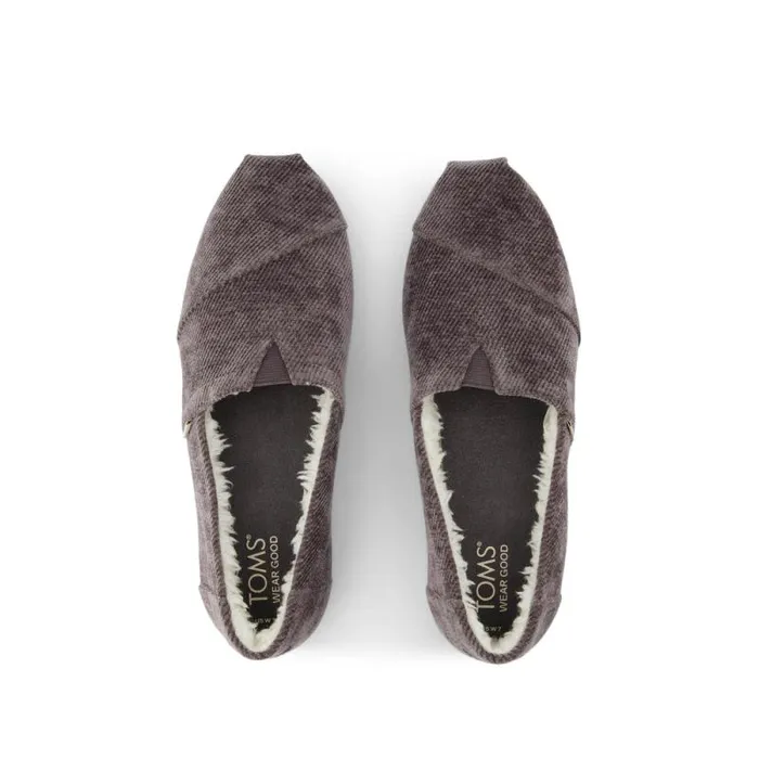 Toms TOMS Classics Alpargata Cloudbound Dark Grey Cozy Corduroy 8211 Women Toms TOMS Classics Alpargata Cloudbound Dark Grey Cozy Corduroy 8211 Women