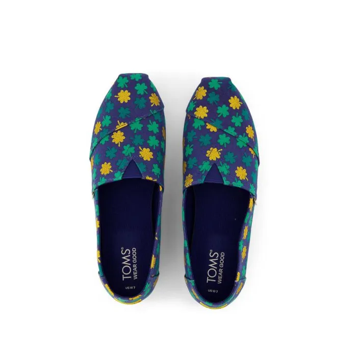 Toms TOMS Classics Alpargata Cloudbound Lucky Shimmer Clovers 8211 Women Toms TOMS Classics Alpargata Cloudbound Lucky Shimmer Clovers 8211 Women