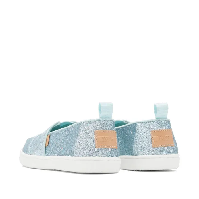Toms TOMS Classics Alpargata Kids Shoe Cosmic Mint Glitter 8211 KidsWomen