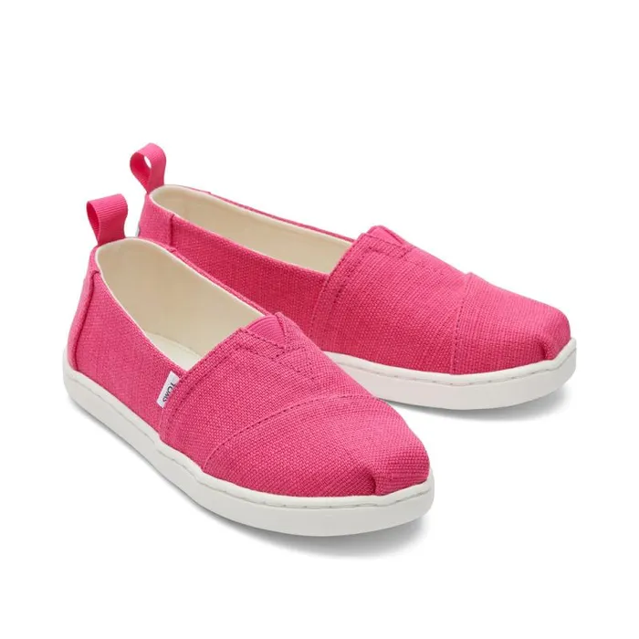 Toms TOMS Classics Alpargata Kids Shoe Pink Heritage Canvas 8211 KidsWomen Toms TOMS Classics Alpargata Kids Shoe Pink Heritage Canvas 8211 KidsWomen