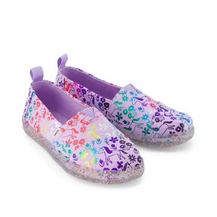 Toms TOMS Classics Alpargata Kids Shoe Rainbow Unicorns 8211 WomenKids
