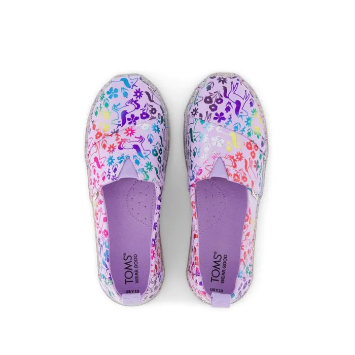 Toms TOMS Classics Alpargata Kids Shoe Rainbow Unicorns 8211 WomenKids
