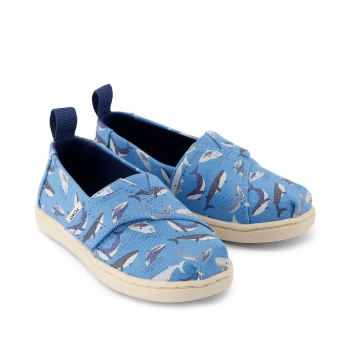 Toms TOMS Classics Alpargata Toddler Shoe Blue Glow In The Dark Whales 8211 KidsWomen