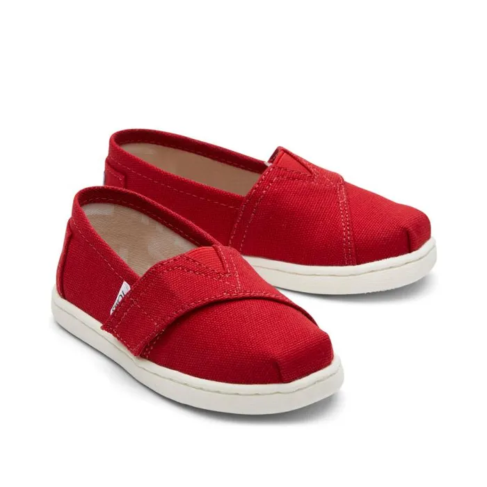 Toms TOMS Classics Alpargata Toddler Shoe Red Canvas 8211 WomenKids