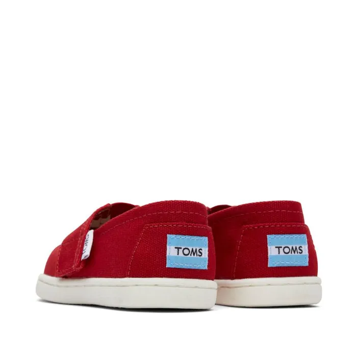 Toms TOMS Classics Alpargata Toddler Shoe Red Canvas 8211 WomenKids