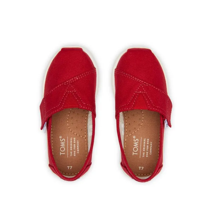 Toms TOMS Classics Alpargata Toddler Shoe Red Canvas 8211 WomenKids