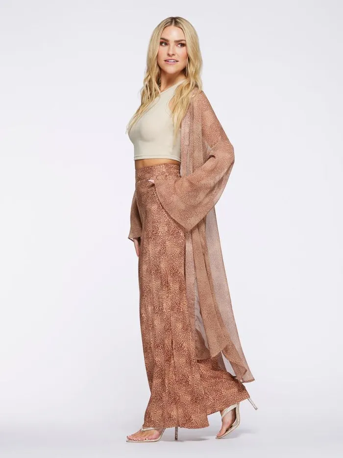 Tops Clothing Jessica Simpson Blaine Kimono In Winding Leopard