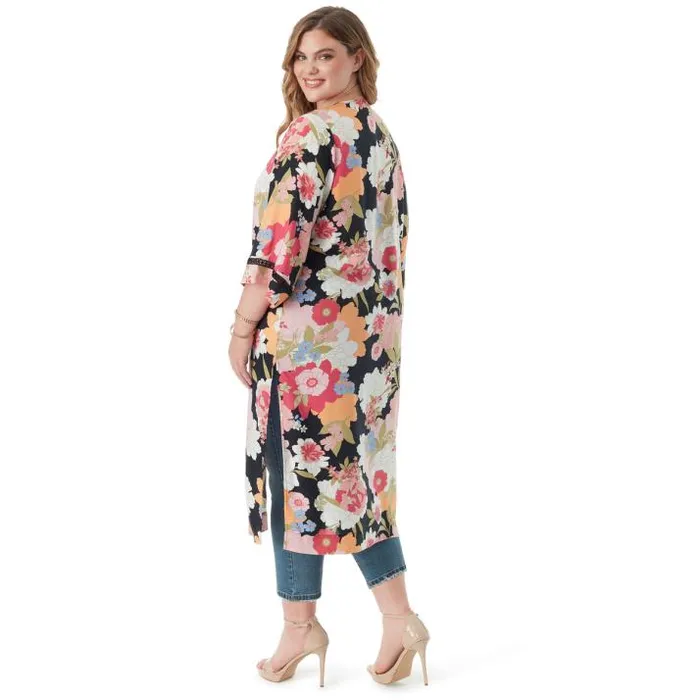 Tops Clothing Jessica Simpson Caelan Kimono In Blooms In The Bay