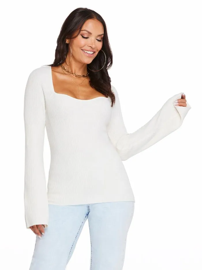 Tops Clothing Jessica Simpson Calisata Top In Infinity In Gardenia
