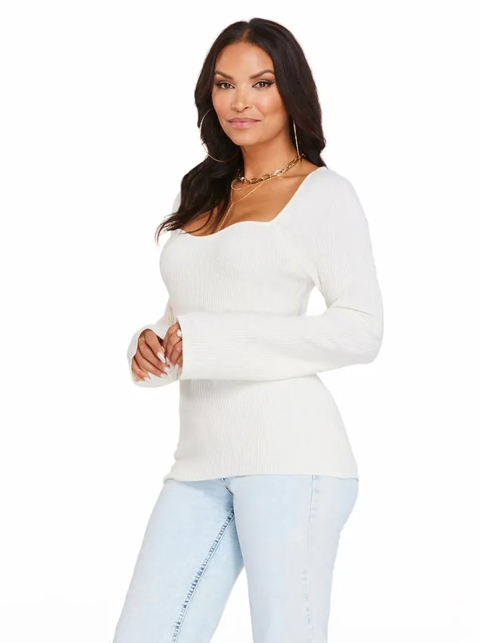 Tops Clothing Jessica Simpson Calisata Top In Infinity In Gardenia