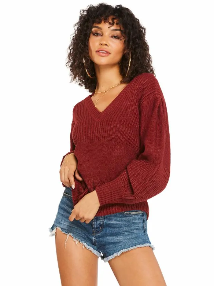 Tops Clothing Jessica Simpson Elmira Sweater In Russet Brown