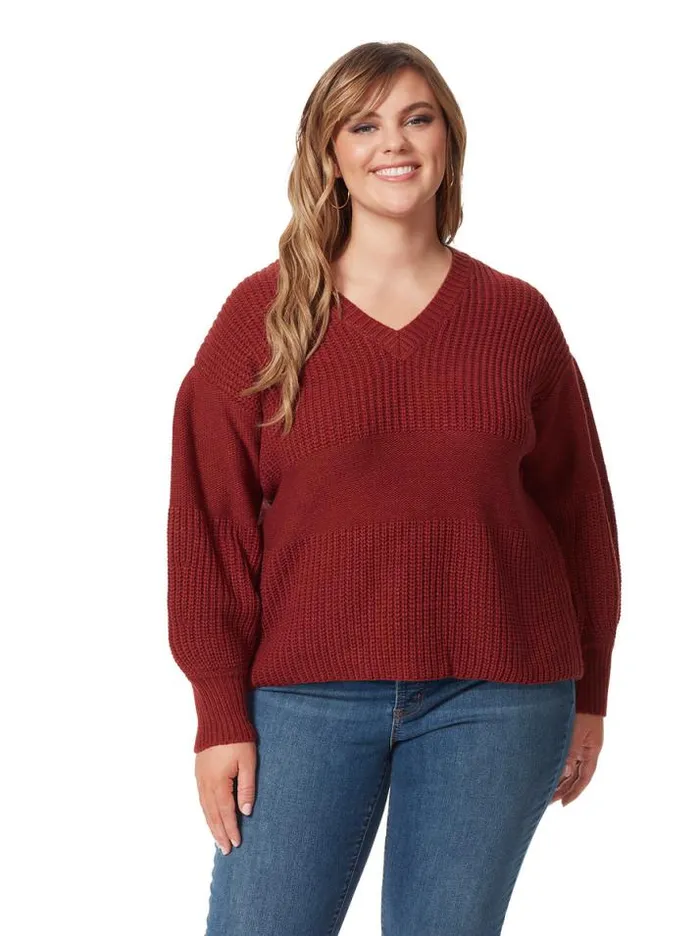 Tops Clothing Jessica Simpson Elmira Sweater In Russet Brown