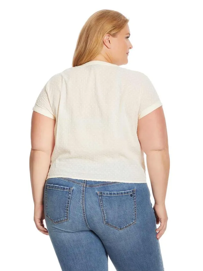 Tops Clothing Jessica Simpson Louelle Blouse In Parchment
