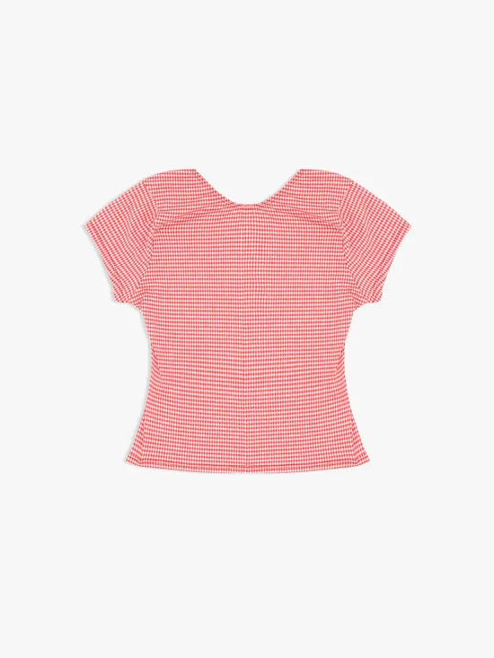 Tops Lisa Says Gah Women Rowan Tee Pomodoro Gingham