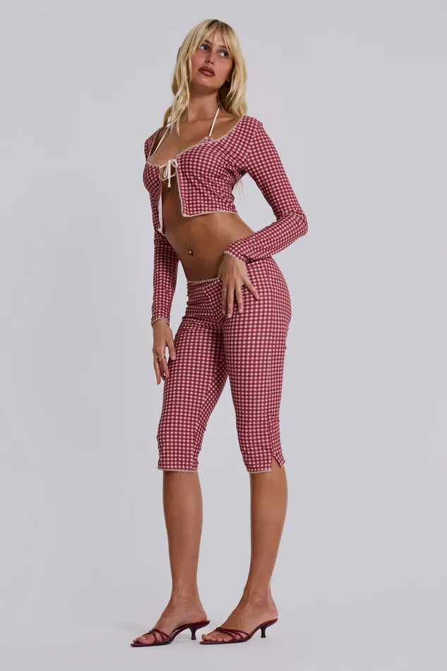 Tops Shop Freda Gingham Swim Cardigan Top 8211 Jaded London Women