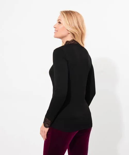Tops Tunics and Blouses Apparel Darcie Lace High Neck Top Black Joebrowns Tops Tunics and Blouses Apparel Darcie Lace High Neck Top Black Joebrowns