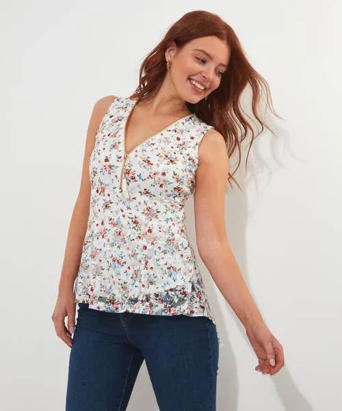 Tops Tunics and Blouses Lovely Lace Top White Joebrowns Apparel