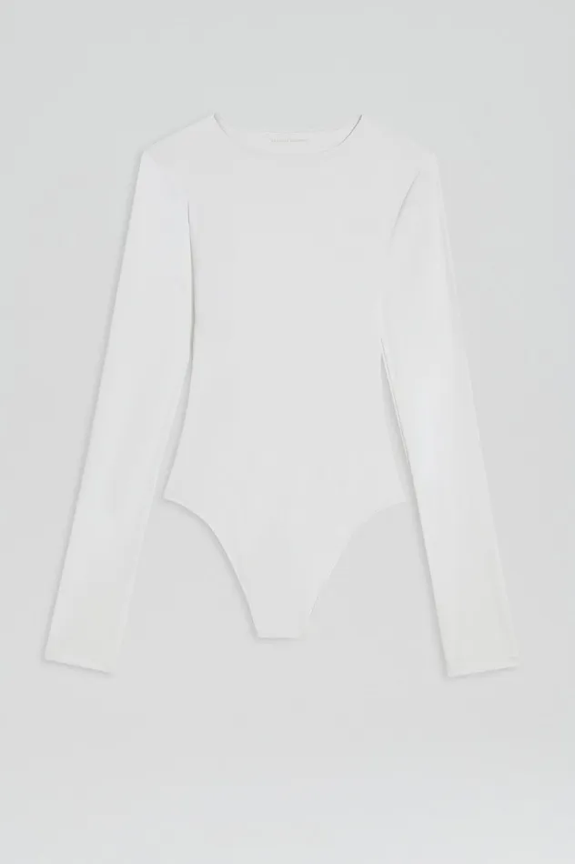 Tops Women CREW NECK BODYSUIT WHITE Scanlan Theodore