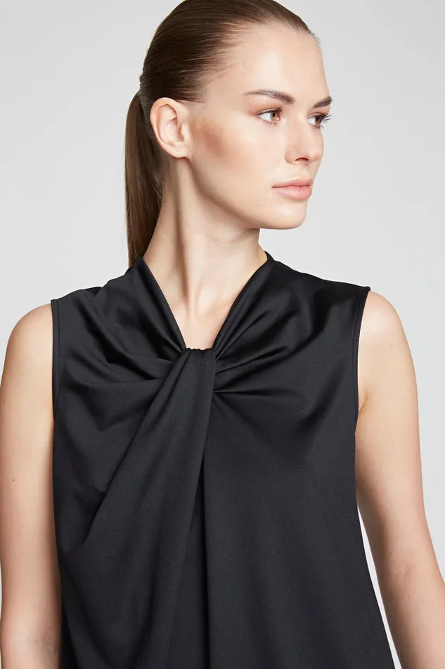 Tops Women Halston Mckinley Top In Luxe Jersey Black Tops Women Halston Mckinley Top In Luxe Jersey Black