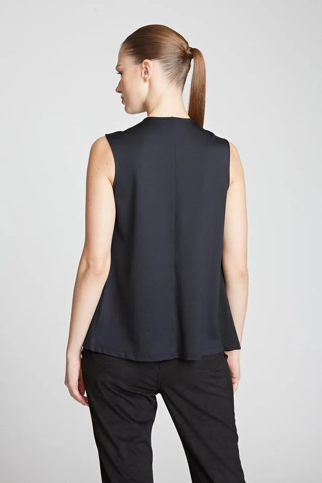 Tops Women Halston Mckinley Top In Luxe Jersey Black Tops Women Halston Mckinley Top In Luxe Jersey Black